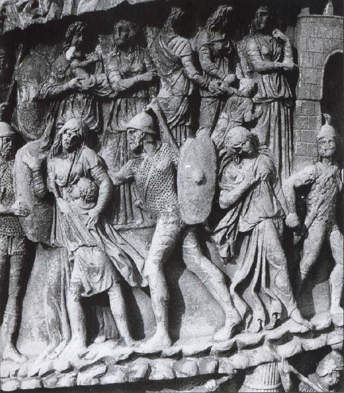 unknow artist Caught Women and Children, relief at the Pillar of Marcus Aurelius. Rome Germany oil painting art